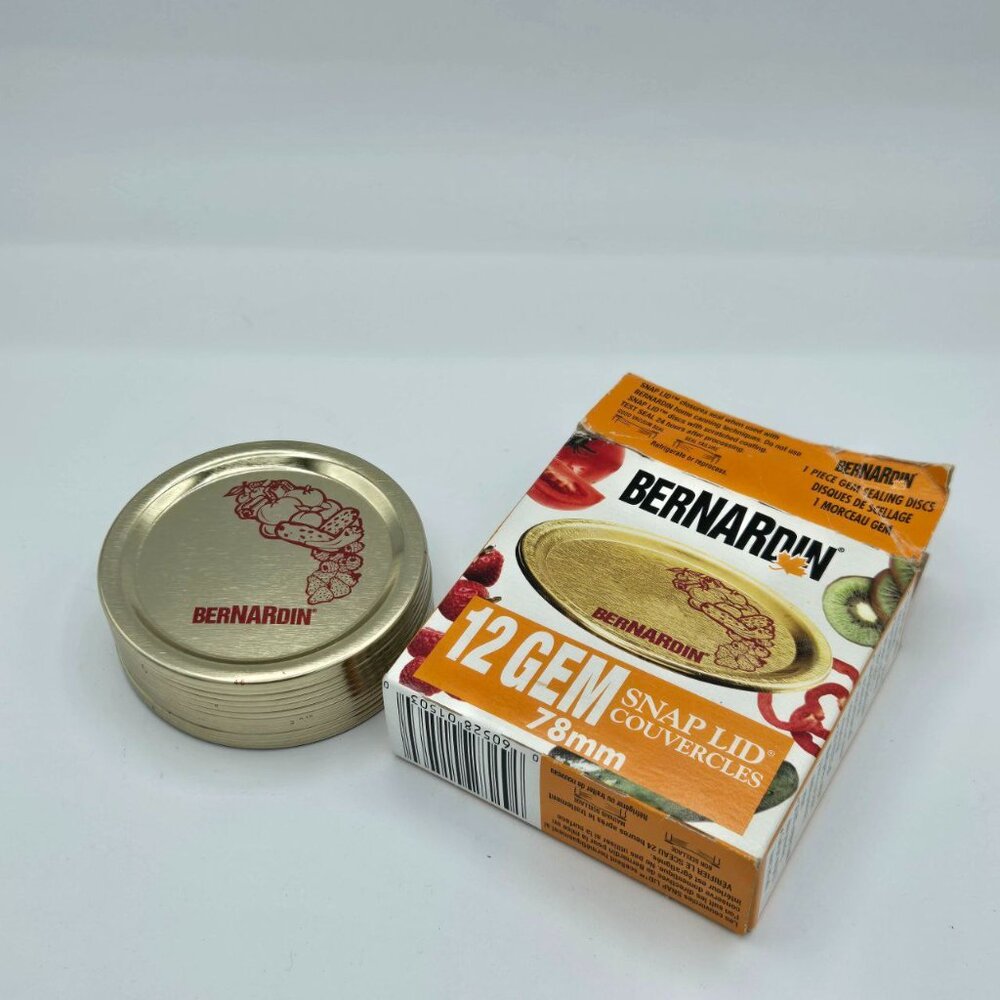 Bernardin Canning Lids - Gem Snap Lid - 78 mm - Pack of 12 (Unused, Open Box)